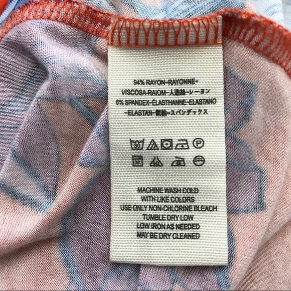 Free People Keepin On Blouse Women Size M Orange Stretch Knit Cross Over - Picture 14 of 16